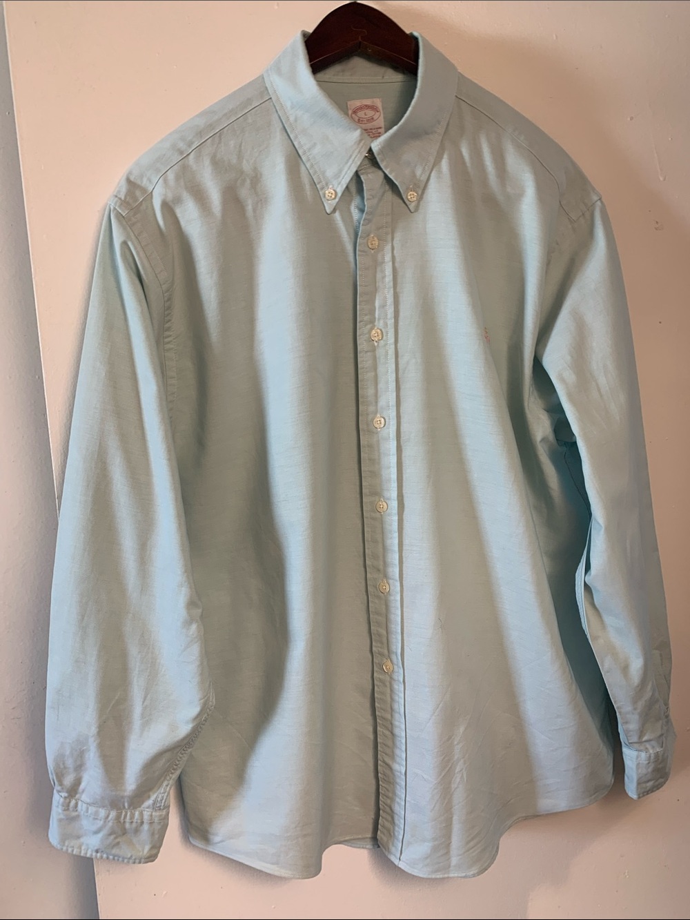 Brooks Brothers Light Turquoise Button-Down Cotton Shirt